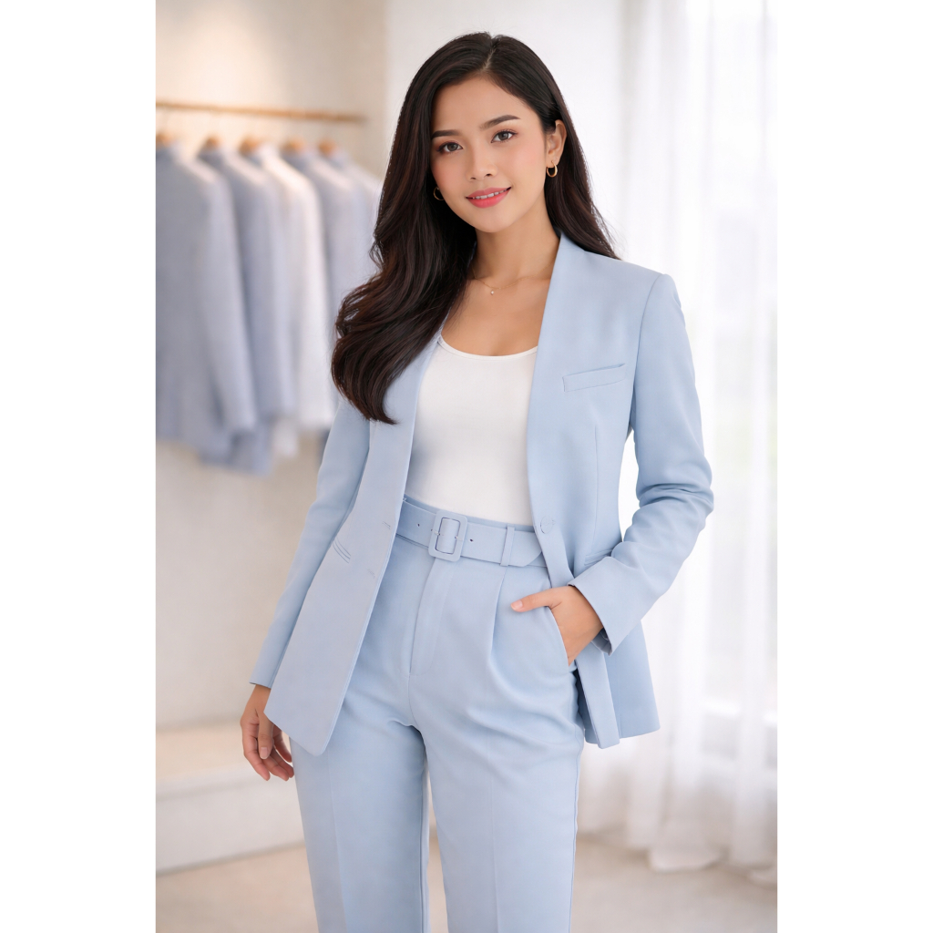Setcel Blazer Wanita Korea Style / Setelan Lengkap / Blazer Wanita Set / Jas Formal