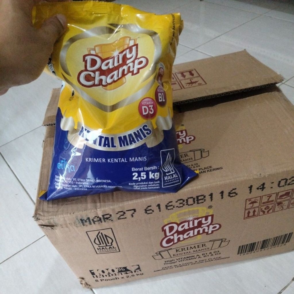 1 DUS Dairy Champ kental manis 2,5 kg isi 8 di Denpasar Bali