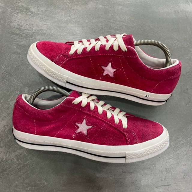 [Size 41.5] Rare Converse One Star OX Suede Low ‘Pink Pop White’ 2018 (162575C) Second Original Kond