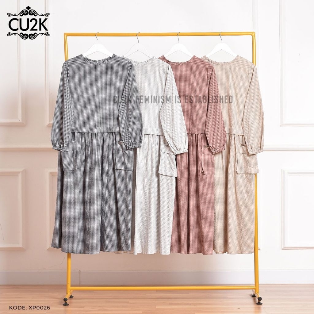 CU2K MIDI DRESS HAYNA | MIDI DRESS CU2K KATUN HARUKA| MIDI DRESS KATUN HARUKA | DRESS KATUN | GAMIS 
