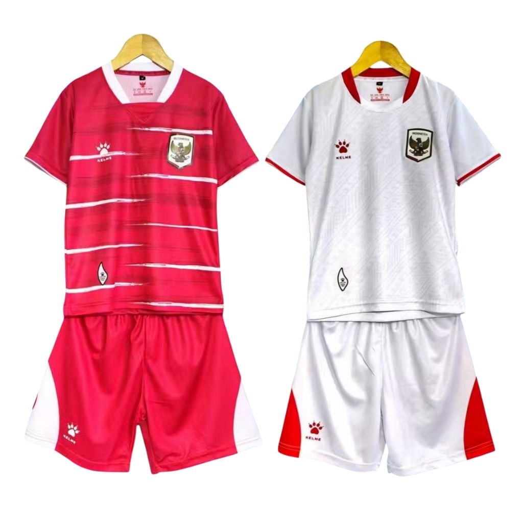 Jersey Timnas Anak 2026 Grade Ori Logo Timbul 3D Baju Bola Anak Setelan Jersey Bola Anak