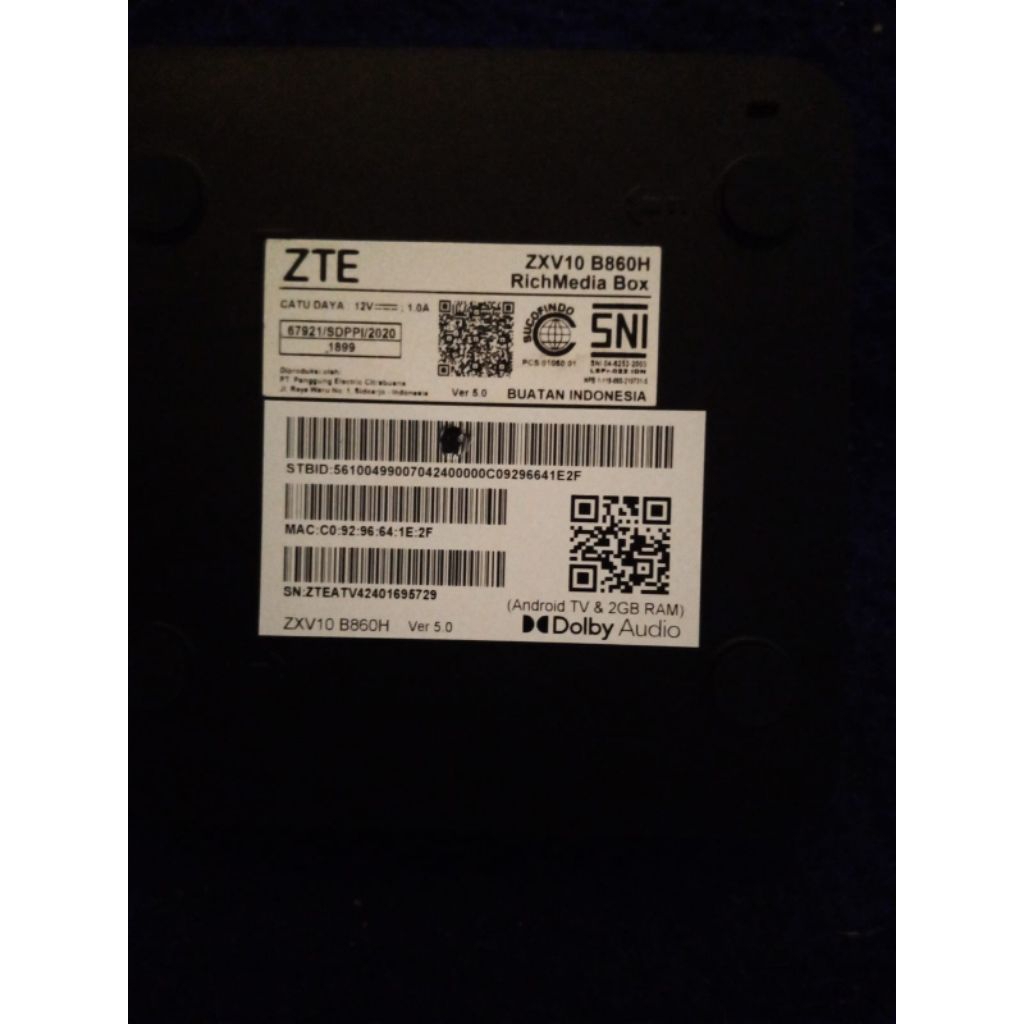 STB Indih0me B860H V5 Original