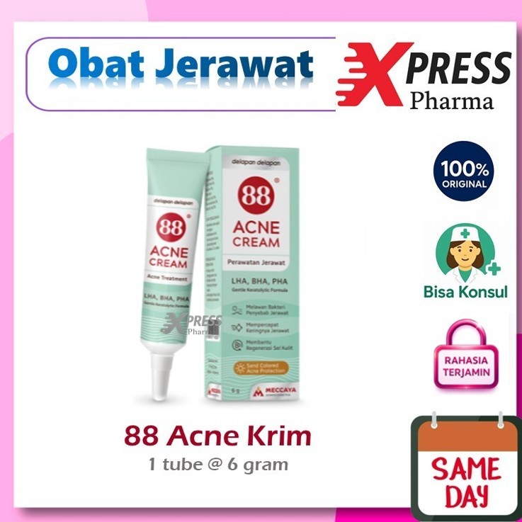 XPRESS ! Acne Cream 88 6gr Per 1 Tube / Acne Cream 88 / Obat Jerawat Krim 88