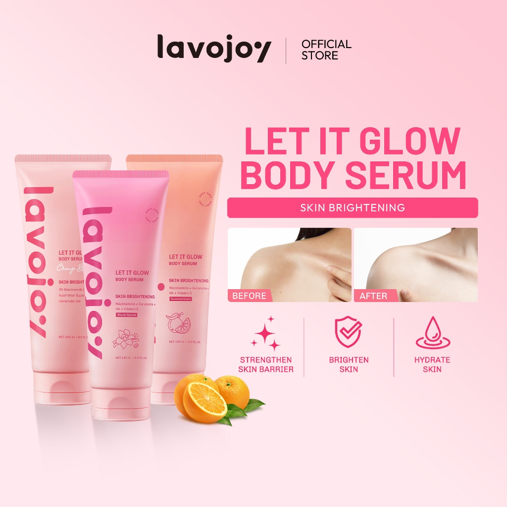 Lavojoy Let It Glow Body Serum Skin Brightening Upgraded Version | Body Serum Untuk Mencerahkan Dan 