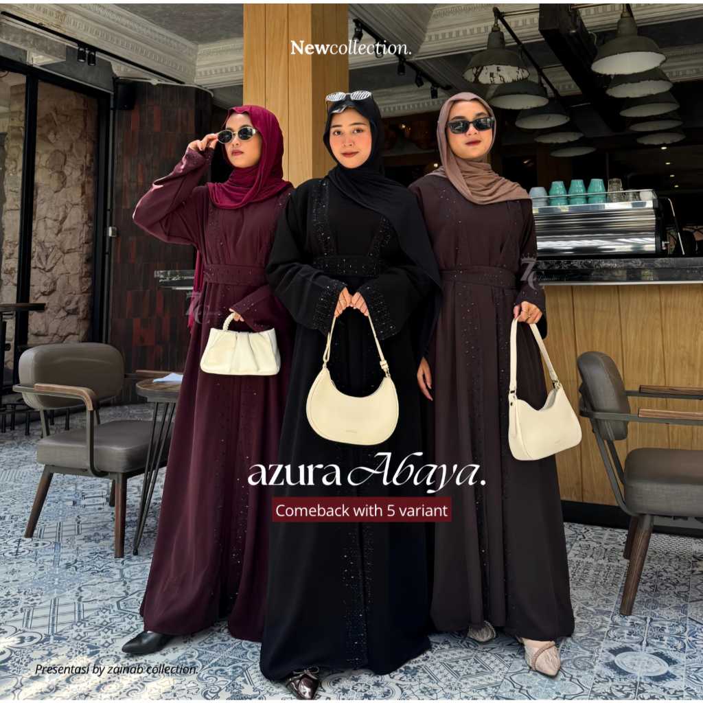 SPECIAL LOUNCING PAYDAY { AZURA ABAYA } series warna by zainab collection