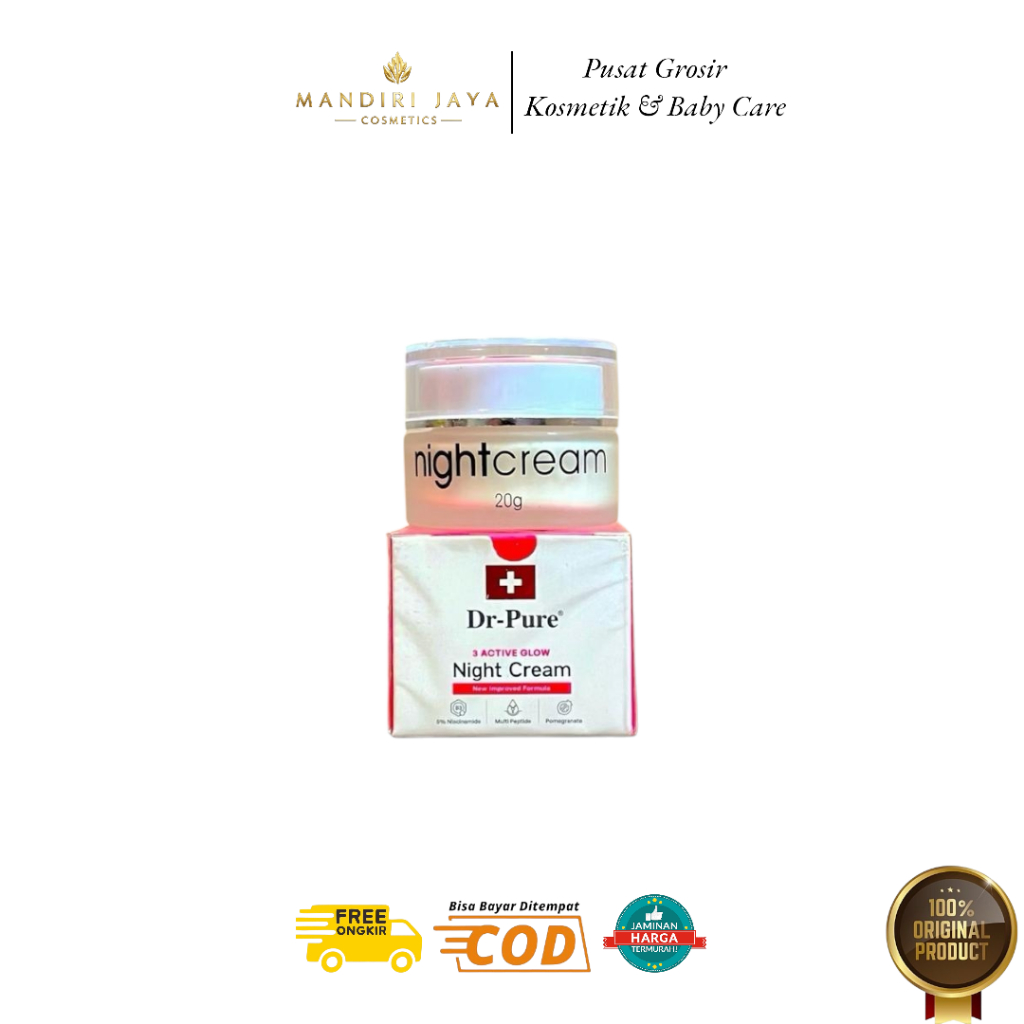 Dr Pure Night Cream 20gr - Krim Dr Pure Malam Original BPOM