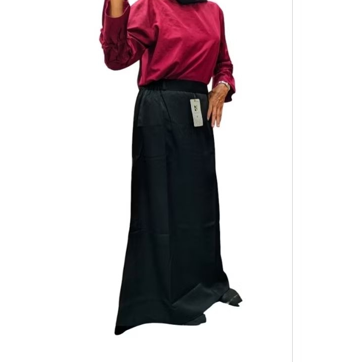 ROK KERJA PANJANG POLOS HITAM A LINE