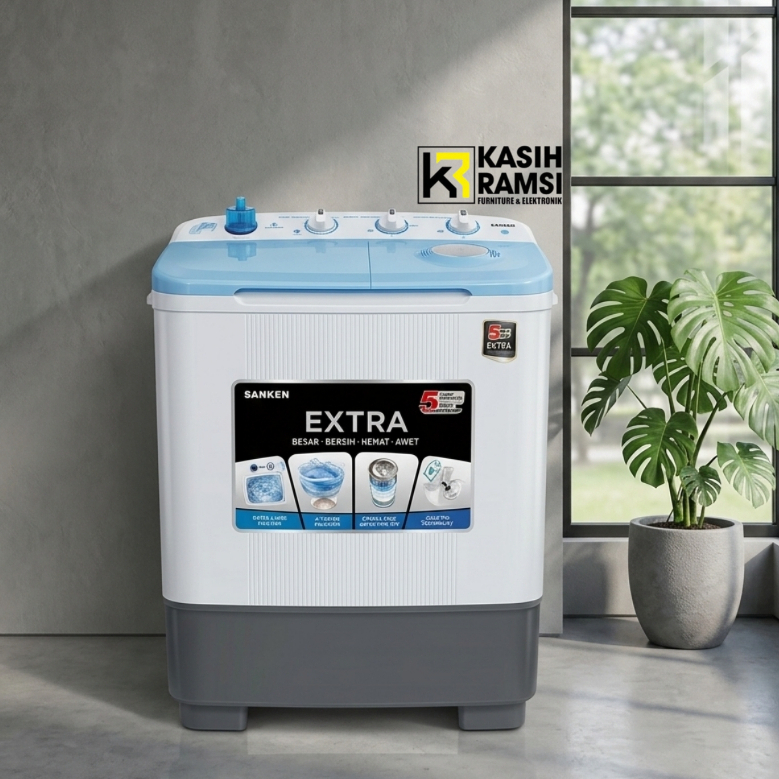 MESIN CUCI SANKEN 8 KG TW-8663FBU