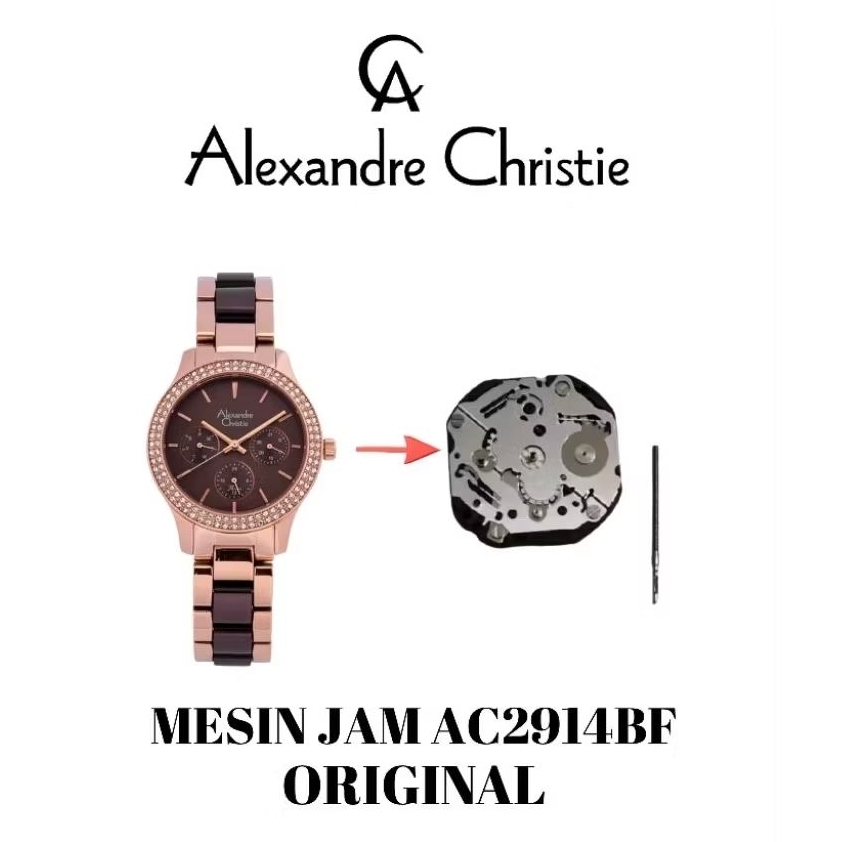 Mesin Jam Alexandre Christie original AC2914BF