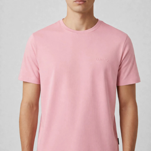 FAMERO - Kaos Polos Pria - Warna pink