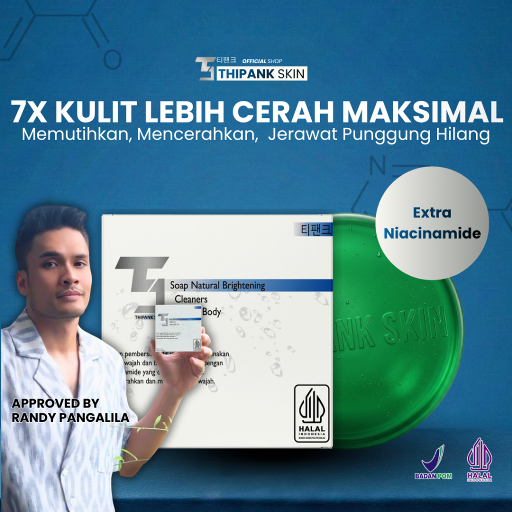 Thipank Skin Body Soap /sabun pemutih Badan pria paling ampuh/sabun pemutih Badan pria/sabun pemutih