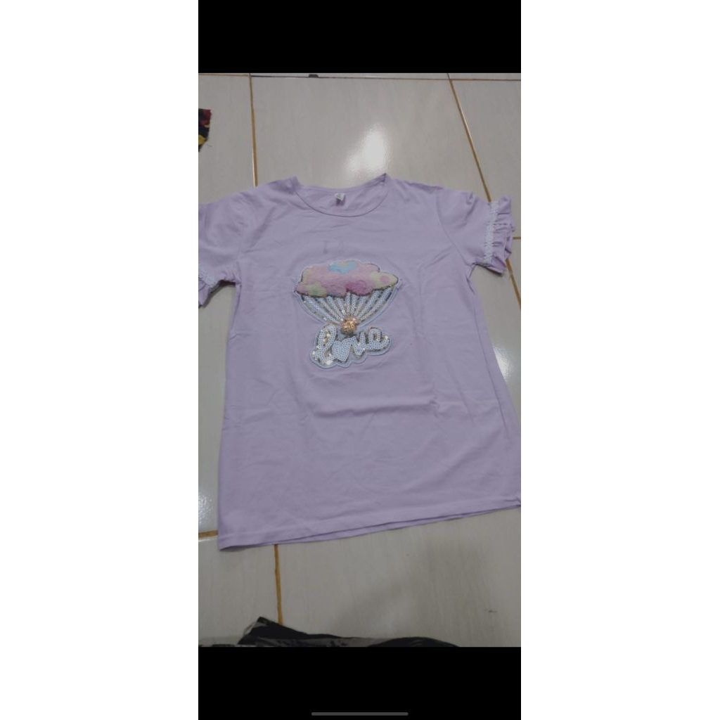baju kaos anak warna pink