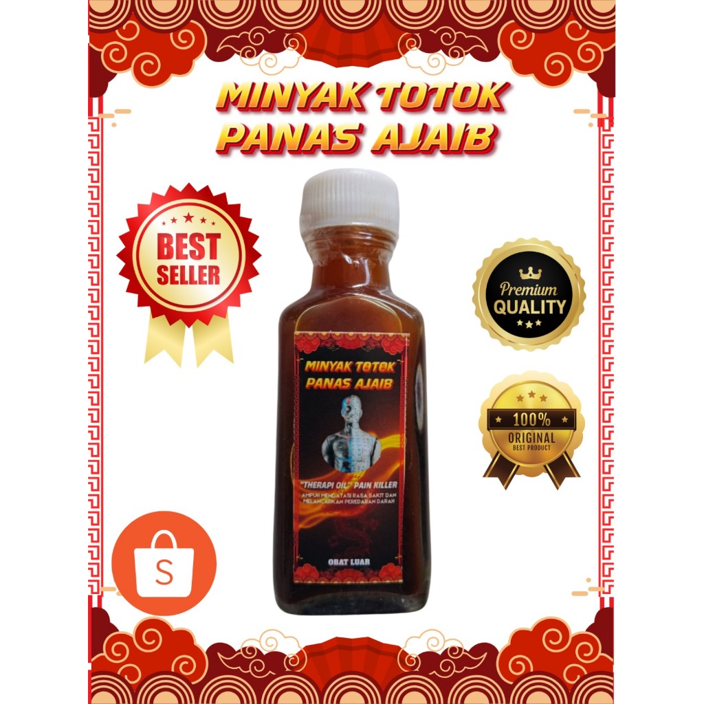Minyak Totok Panas Ajaib/Minyak Totok Petir Original (Moxa Cair) Akupunktur Minyak Panas Obat Oles T