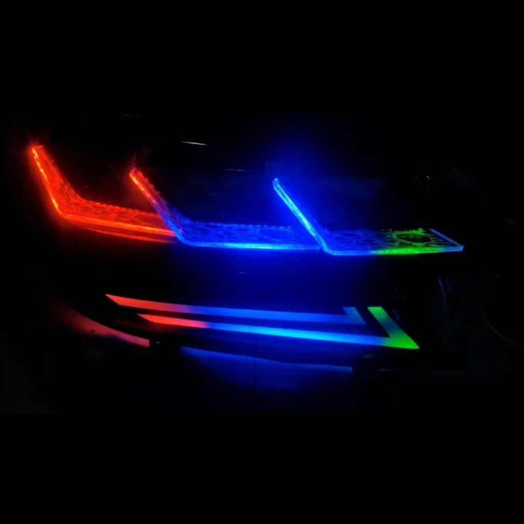 SLIME L LAZY FRAME ALIS BAWAH LED HEADLAMP RGB DRL WELCOME SEIN RUNNING AVANZA XENIA 2019 2020 2021