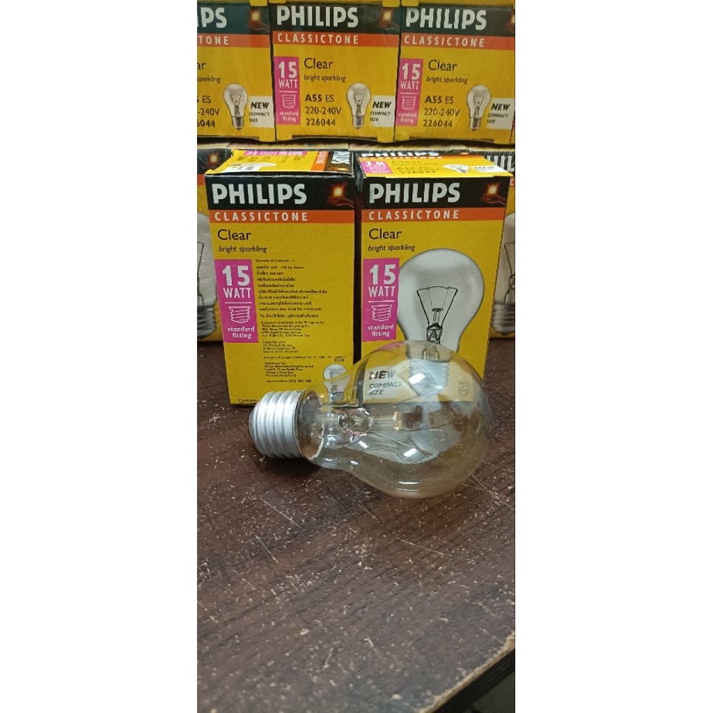 Philips Lampu Pijar Classictone A55 ES 15w Clear E27