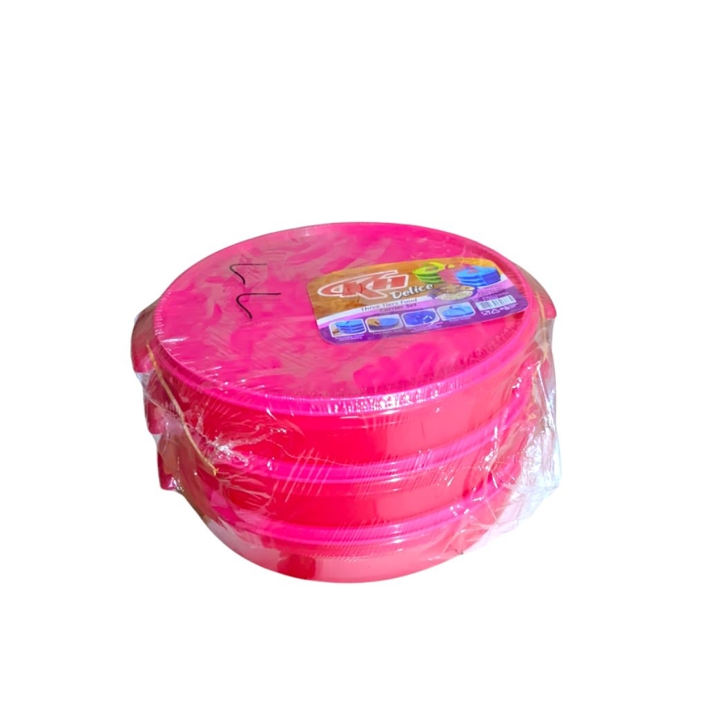 Rantang Catering Bulat Susun 3 Kh Delice Rantang Plastik Sekat 5 Tempat Makan