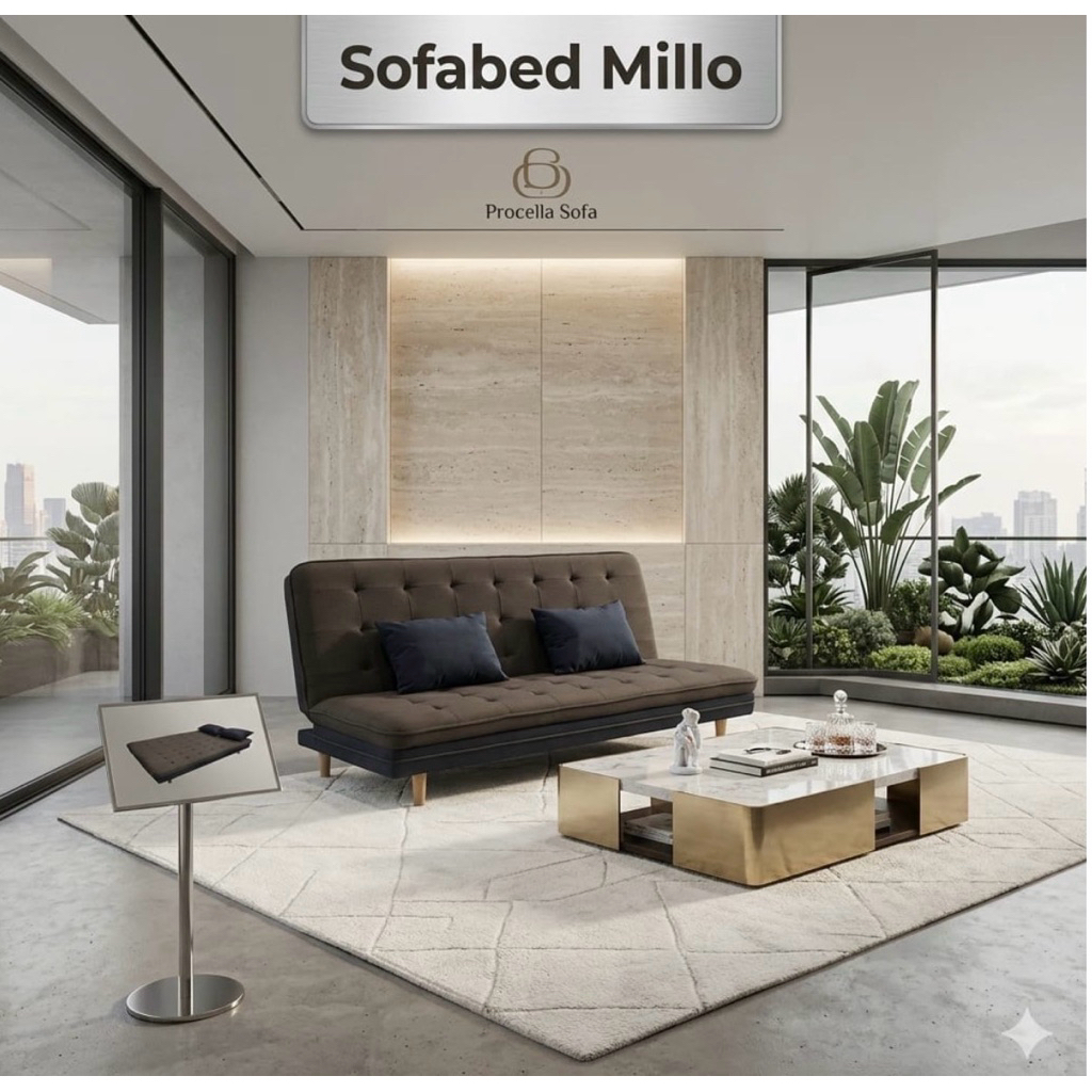Sofabed Procella Millo Sofa Bed Lipat Sofa Lipat Kursi Tamu Lipat Kursi Tamu Kantor Kursi Tamu Sofa 