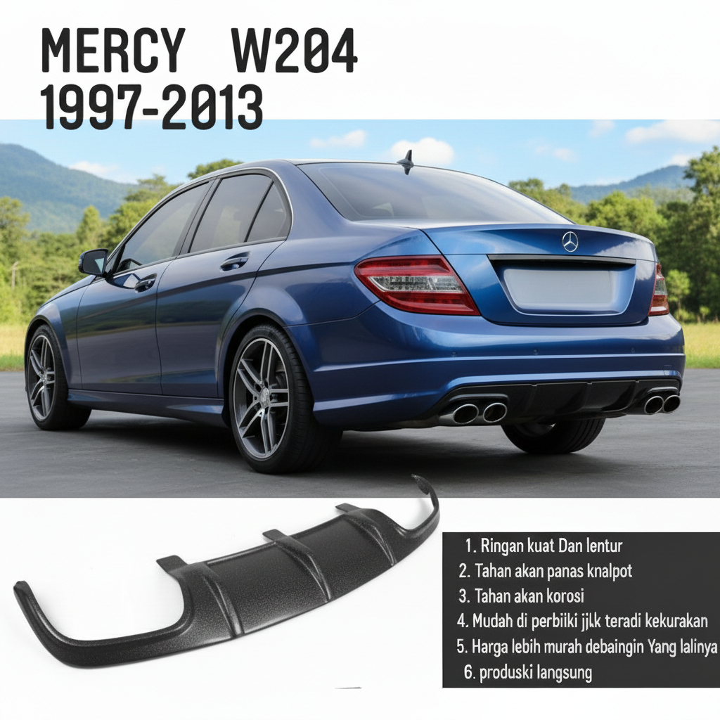 DIFFUSER MERCEDES-BENZ W204 2007-2013 LOOK AMG MERCY MERCI