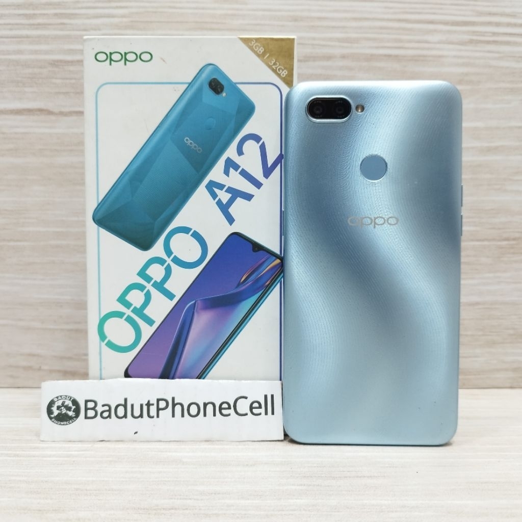 OPPO A12 4/64 3/32 GB HANDPHONE SECOND BEKAS FULLSET