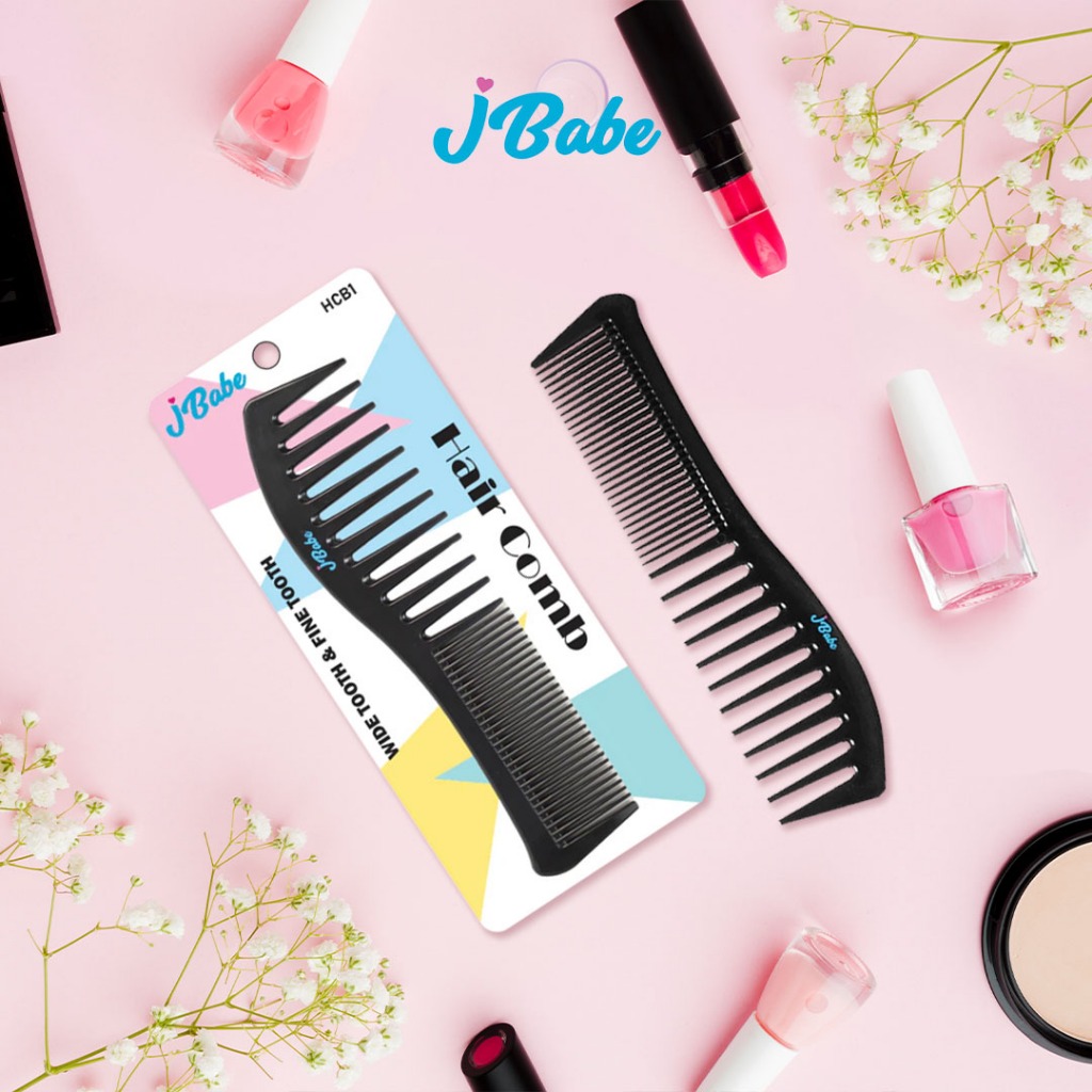 JBabe Wide & Fine Tooth Hair Comb - Sisir Rambut / Sisir Comb / Hair Brush / Sisir