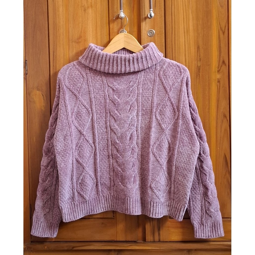 INGNI Sweater Velvet Dusty Pink