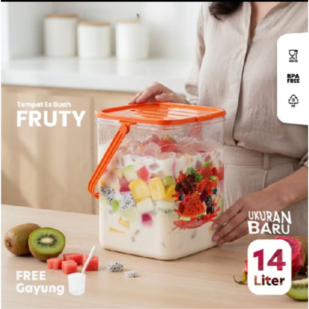 Tempat Es Buah Prasmanan 14 Liter Container Es Buah Hajatan