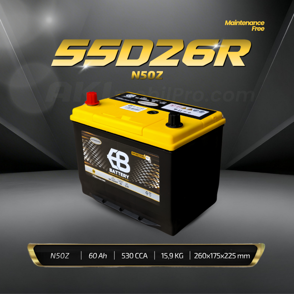 AKI MOBIL EB Battery MF N50Z (55D26R) | Aki Mobil Kijang Kapsul | Krista