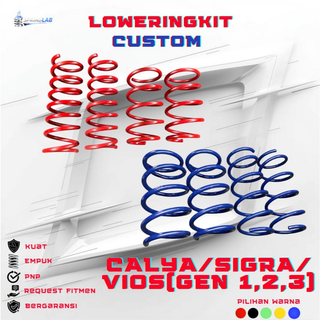 Lowering Kit / Per Ceper Mobil [PNP] CALYA / SIGRA / VIOS(gen1,2,3) Depan Belakang [4 Pcs] 1 set / P