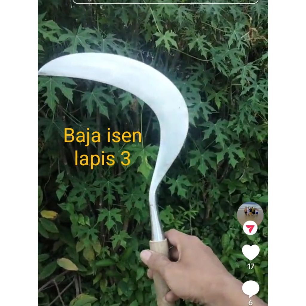 alat pengaritan rumput,baja isen lapis tiga asli madura