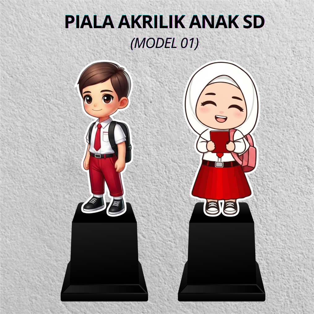 PIALA AKRILIK ANAK SD Model 1 | Piala Akrilik Kelulusan Sekolah