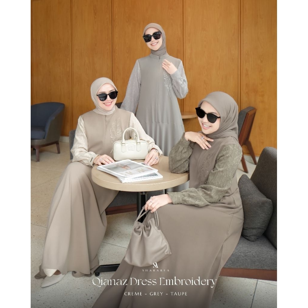 SHARAREA/Qianaz dress by Shararea/Dress terbaru/Dress premium/Dress elegant