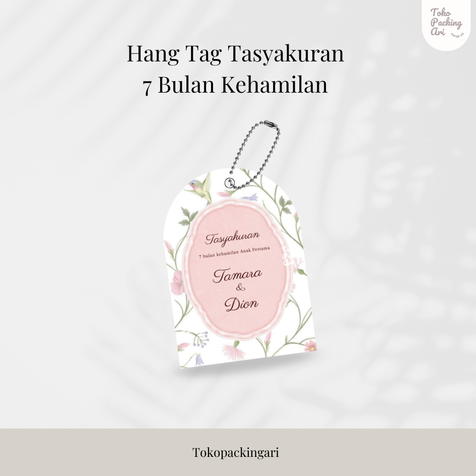 Hang Tag Souvenir Tasyakuran 7 Bulan Kehamilan | Kartu Ucapan Tasyakuran Kehamilan