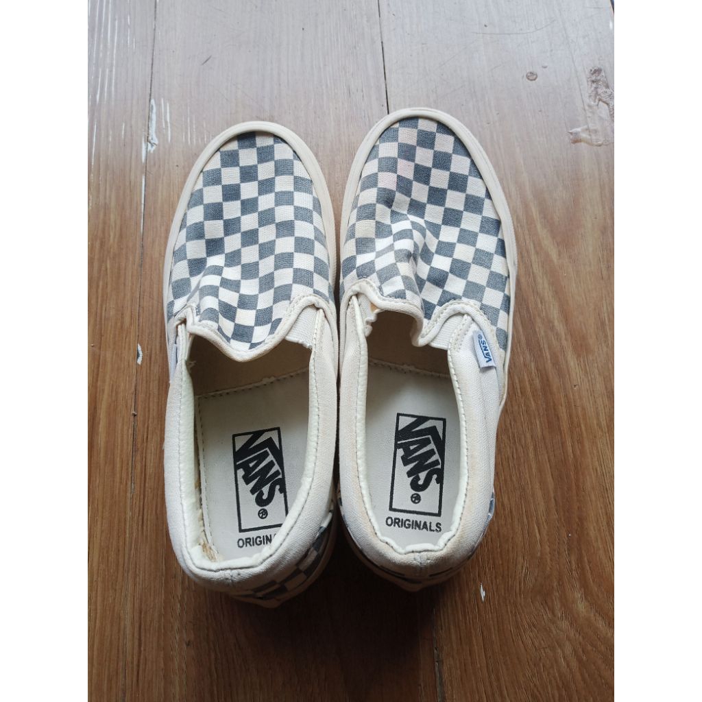 Vans slip-on checkersboard wanita original preloved baca deskripsi