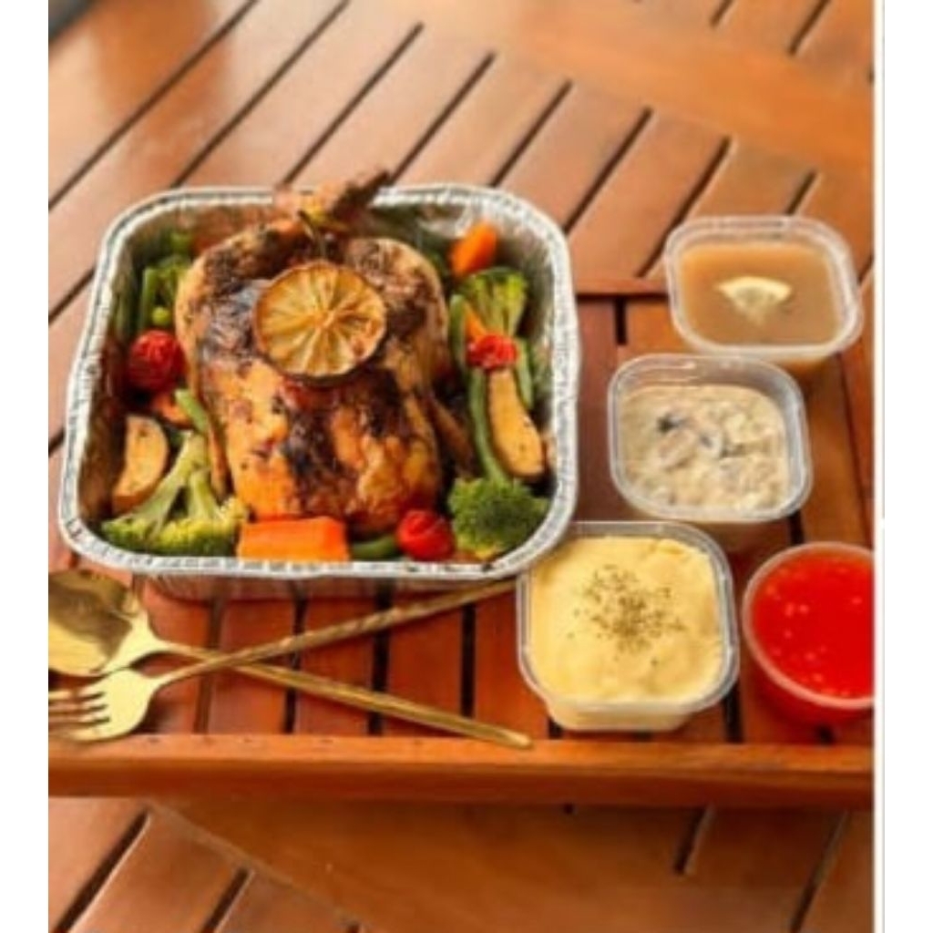Roasted chicken butter lemon garlic rosemary