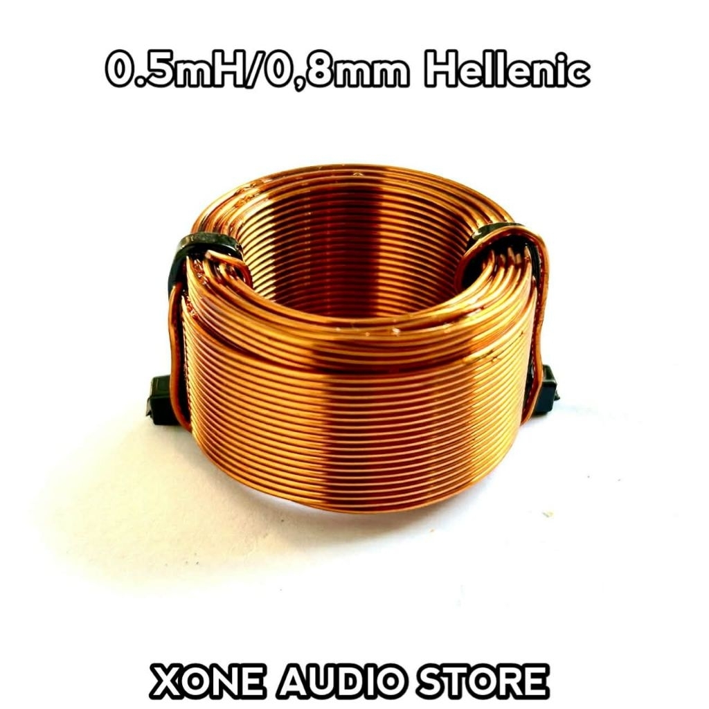 Coil induktor lilitan crossover 500uh / 0.50 mH kawat 0.8mm Hellenic