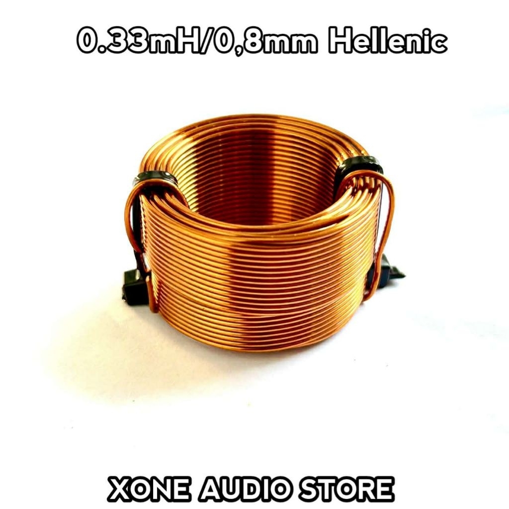 Coil induktor lilitan crossover 330uh 0.33mH kawat 0.8mm Hellenic