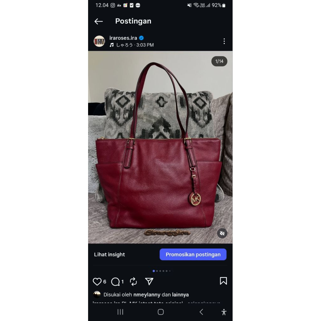 Tas kecil wanita coklat kulit