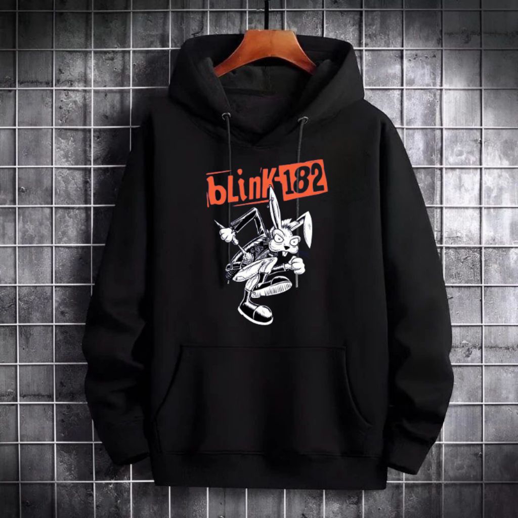 Sweater Hoodie Anime Bunny Blink 182 Fleece Pria Wanita L-XXL