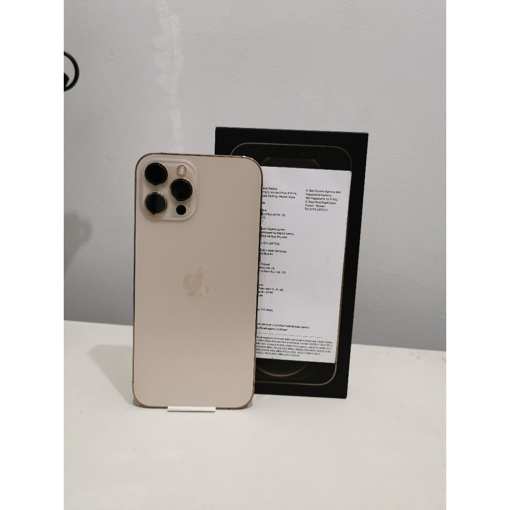 [SECOND] iPhone 12 Pro Max 256GB - Ex iBox / Ex TAM - Warna Gold - Pribadi - Ori