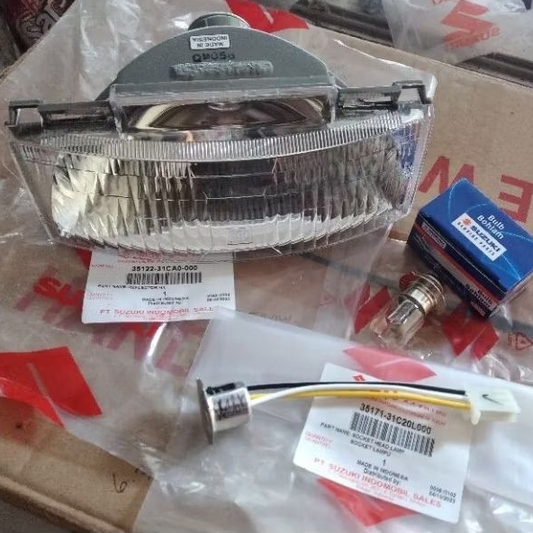 LAMPU DEPAN SET SUZUKI SATRIA 2 TAK LUMBA TORNADO SHOGUN KEBO ORIGINAL SGP