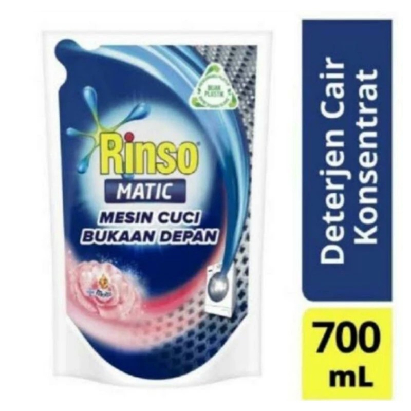 Rinso Matic Deterjen Cair 700 ML bukaan depan