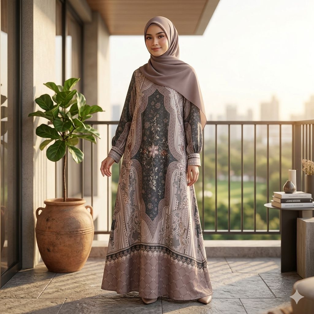 TNCO - Gamis printing by CANIO - bahan milky