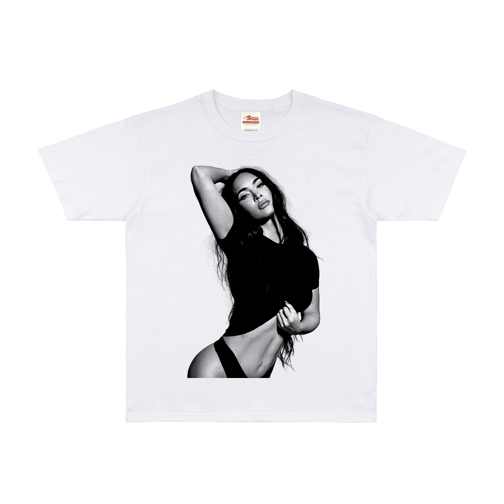 Kaos Megan Fox 2 Tshirt Cotton 16's Heavyweight Plastisol Ink by Cornstar