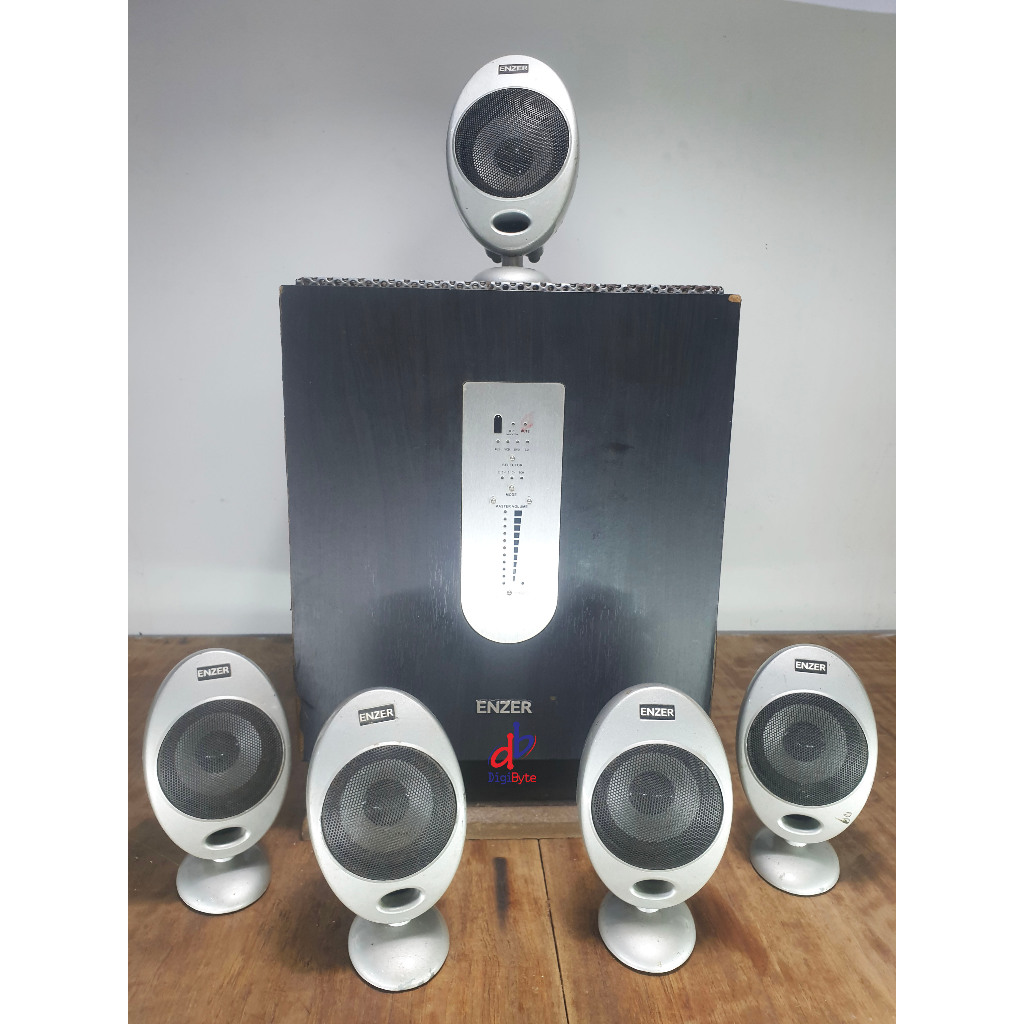 Rare Speaker Subwoofer Satelit ENZER HF1048 Home Theatre 5.1 6ch original dengan trafo donat / toroi