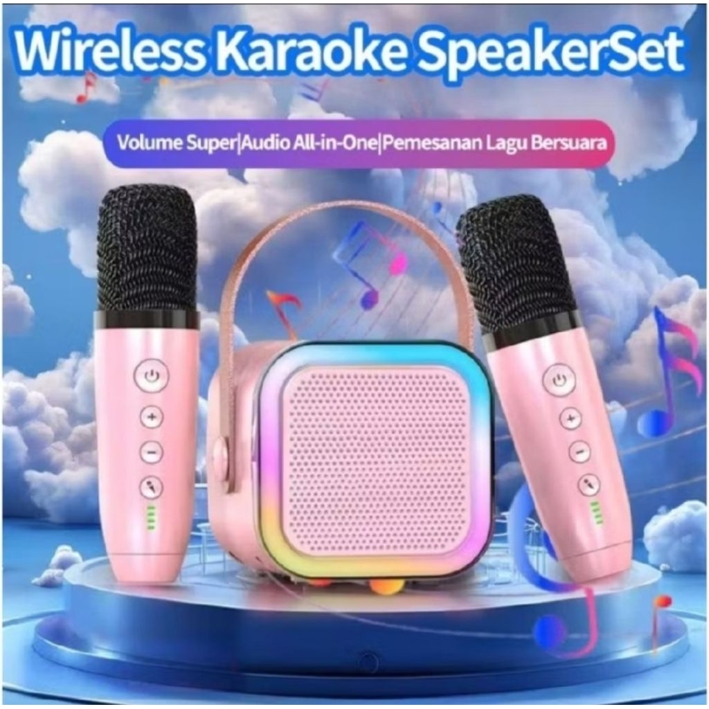 promo obral speaker karaoke mini 2mic / mini speaker bluetooth karaoke mic / speaker bluetooth karao