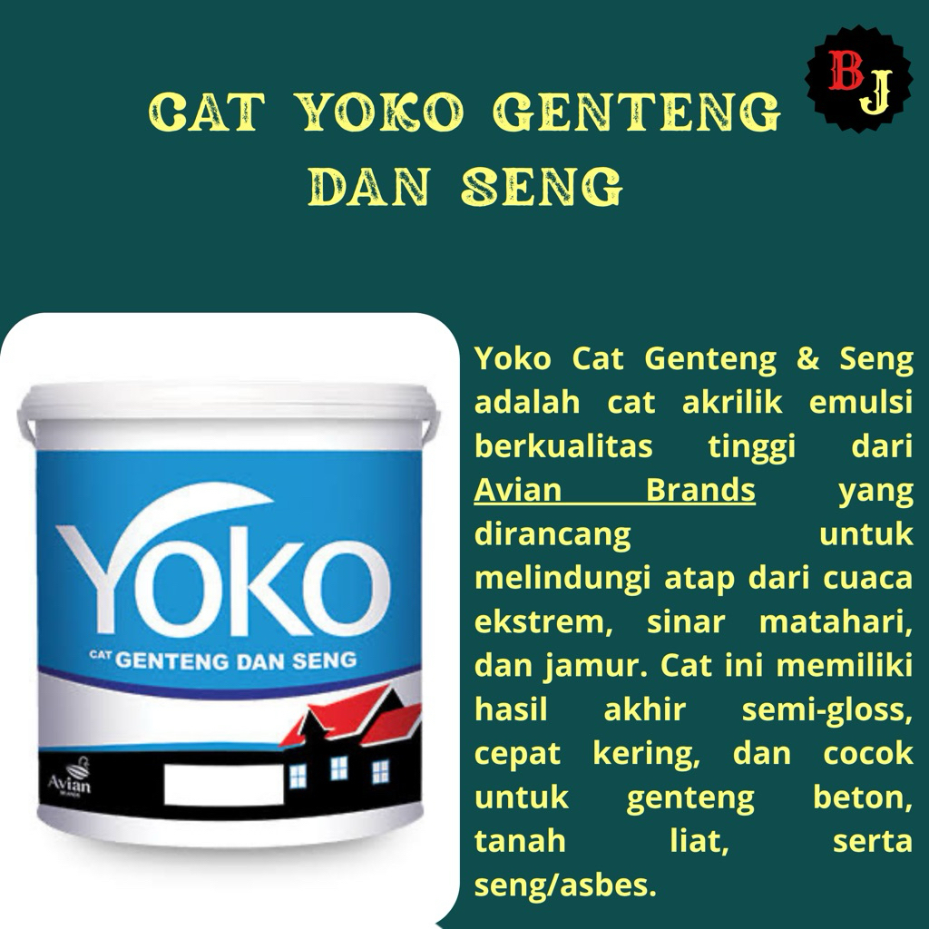Cat Yoko genteng dan seng