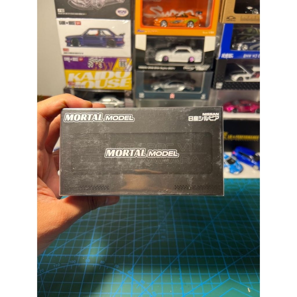 Mortal Model Silvia S14 Black GT Spec V1 Seiji Drift Model Diecast Metal Car 1:64