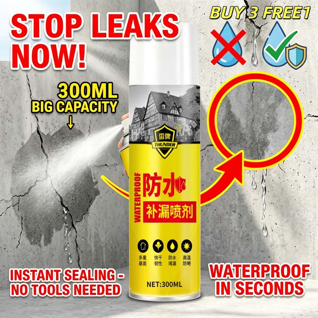 spray waterproof anti bocor 300ML spray atap anti bocor spray anti bocor waterproof putih