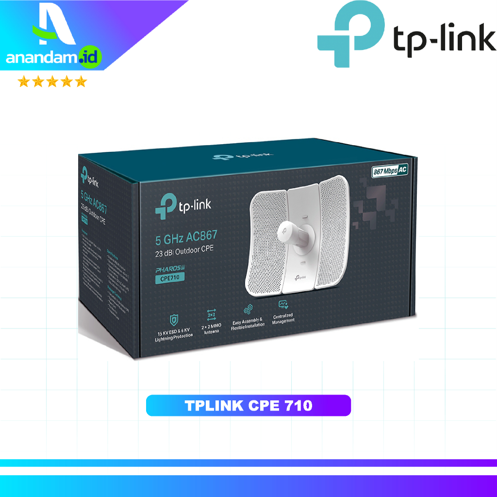 TP-LINK CPE710 5GHz AC 867Mbps 23dBi Outdoor TPLINK CPE 710