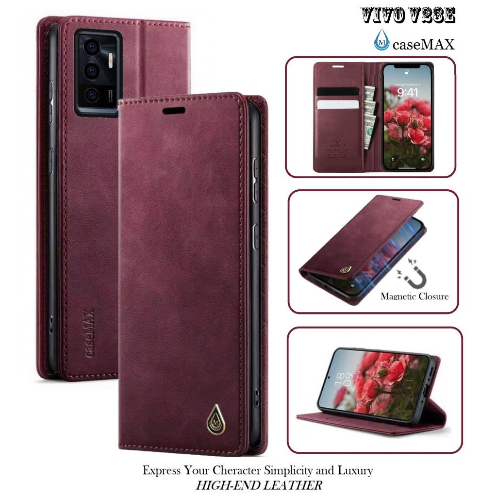 Flip Case VIVO V23E Case Wallet Kulit Casing Dompet Case Wallet Leather Flip Case VIVO V23E Casing h